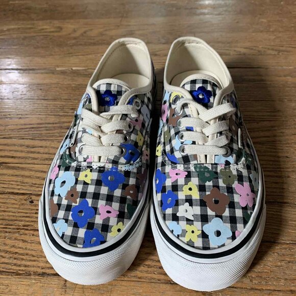 Vans X Sandy Laing Authentic 44Dx Gingham/Floral - Sz. 9W/7.5M - Picture 3 of 9